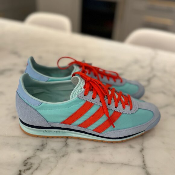 Adidas SL 72 OG | Semi Flash Aqua / Bright Red | Women's Size 7.5 US or 6 UK - Picture 6 of 7